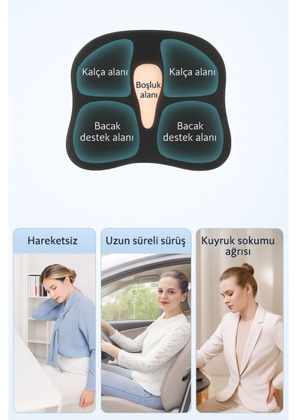 Ortopedik Oturma Simidi Koltuk Minderi Visko Kuyruk Sokumu Yastığı Puf modelleri