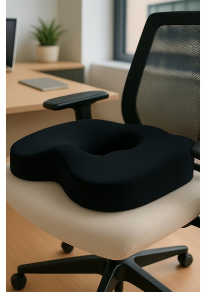 Ortopedik Oturma Simidi Koltuk Minderi Visko Kuyruk Sokumu Yastığı Puf