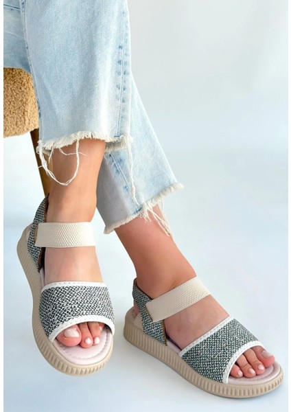 Sptrns Jake Yeşil Hasır Cilt Sandalet (Numara: 39)