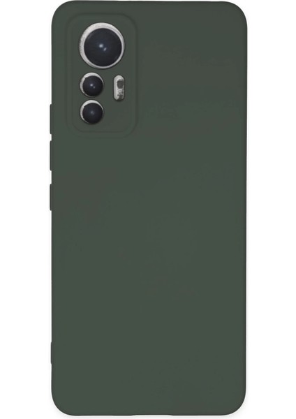 Xiaomi Mi 12 Lite Kılıf Nano Içi Kadife Silikon - Koyu Yeşil