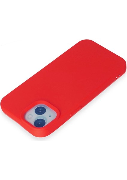 Iphone 15 Kılıf Nano Içi Kadife Silikon - Kırmızı modelleri
