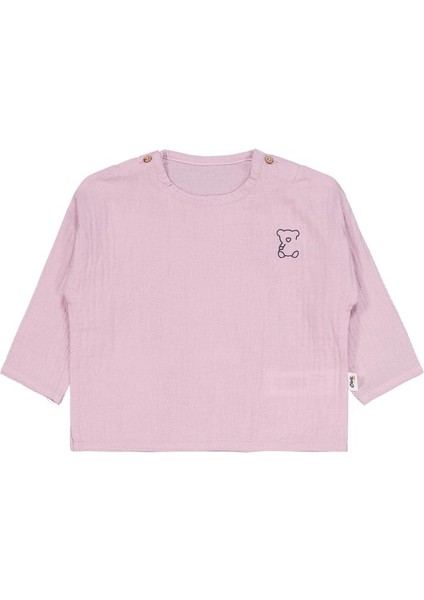 Ayıcık Baskılı 6-18 Ay Takımı - Pembe 9-12 Ay modelleri