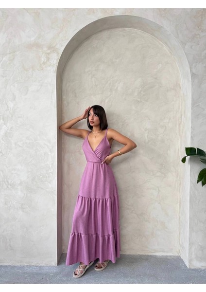 Sptrns Fırfırlı Katlı Elbise S255049 Gül (Beden: L) fırsatları