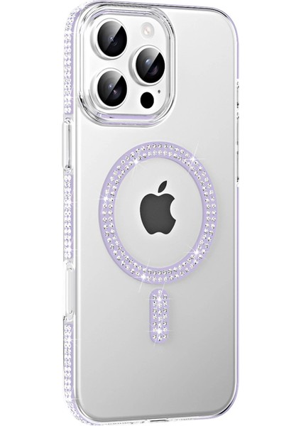 Joko Apple Iphone 16 Pro Move Taşlı Magsafe Kapak - Lila