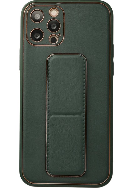 Iphone 12 Pro Kılıf Coco Deri Standlı Kapak - Yeşil