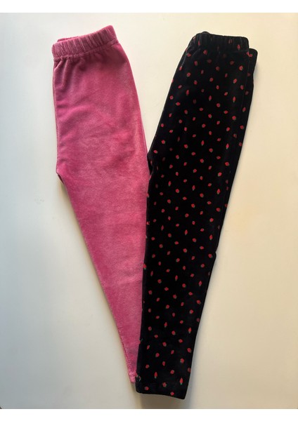 Kız Çocuk Fitilli Kadife %100 Pamuk 2'li Tayt Takım Seti fiyatları