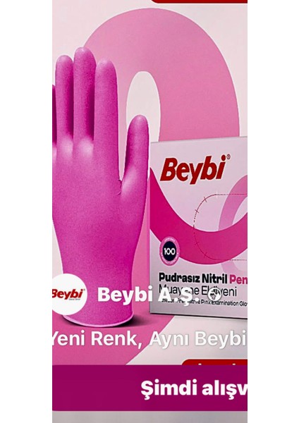 Pembe Pudrasız Eldiven S Beden 1 Paket ( 100 Adet)