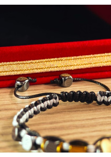 Makrome Örme Bileklik El Yapımı Kişiye Özel Harfli Bileklik Doğal Taş Hematit Bileklik modelleri