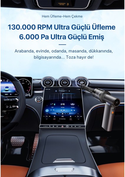 F1 Violent Turbo Jet Fan | Taşınabilir Şarjlı Hava Üfleyici | (130000RPM) - Güçlü Vakum ve Üfleme - Ultra Hızlı Motor Mactivepro Violent Turbo Jet Fan indirimleri