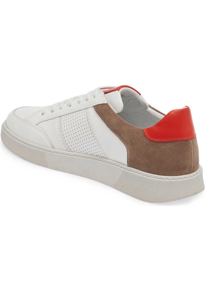 Beyaz Hakiki Deri Erkek Sneaker - E24I1AY56864-C73
