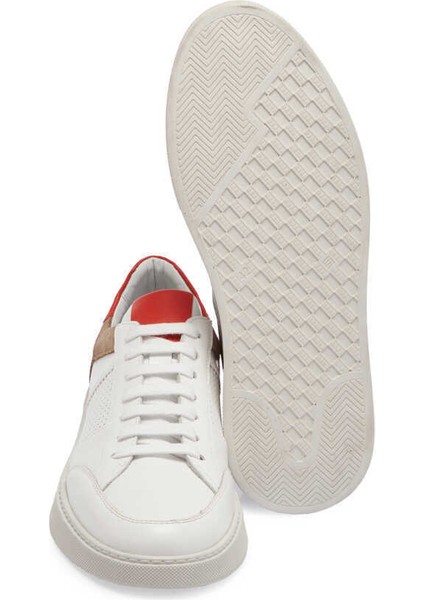 Beyaz Hakiki Deri Erkek Sneaker - E24I1AY56864-C73
