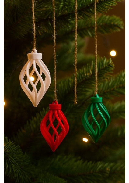 Ceresshop Yılbaşı Ağacı Süsü Seti 3'lü – Kırmızı, Yeşil ve Beyaz Dekoratif Tasarım fiyatları