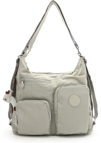 Sanmorris Glc Kadın 3021 Bölmeli Suya Dayanıklı Krinkıl Kumaş Çapraz Askılı Omuz ve Sırt Çantası fiyatları