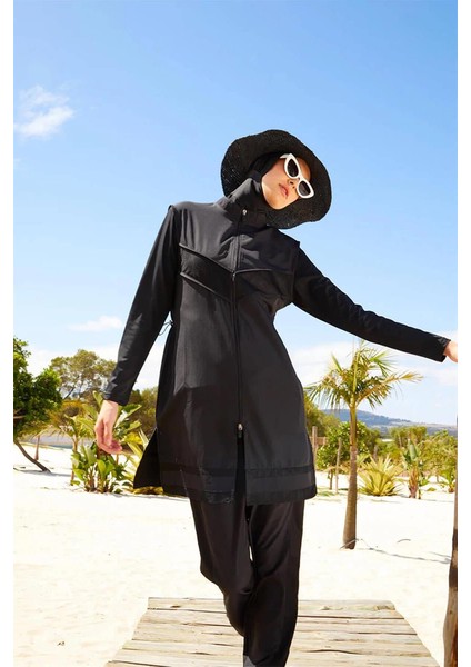 H-2853 Miray Sprl File Detaylı Spor Likra Tesettür Mayo fiyatları