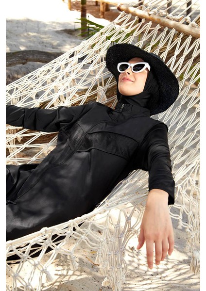 H-2853 Miray Sprl File Detaylı Spor Likra Tesettür Mayo indirimleri