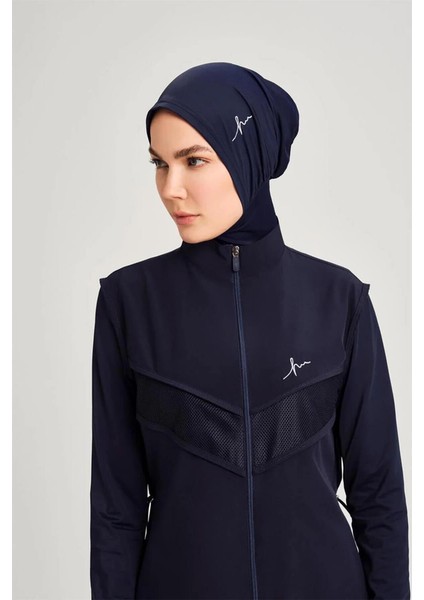 H-2853 Miray Sprl File Detaylı Spor Likra Tesettür Mayo