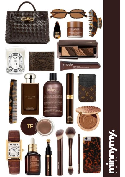 Brunette Collection Sticker, Çıkartma, Ajanda, Günlük, Planlayıcı, Bullet Journal ,scrapbook