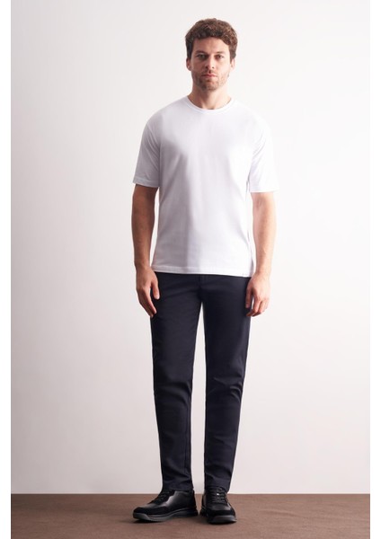 Beyaz Bisiklet Yaka Kısa Kol Slim Fit Pamuklu Basic Tişört 1011255106 fiyatları