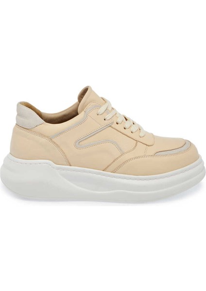 Bej Hakiki Deri Kadın Sneaker - K24I1AY67336-A25