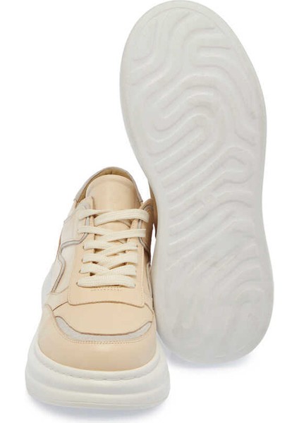 Bej Hakiki Deri Kadın Sneaker - K24I1AY67336-A25
