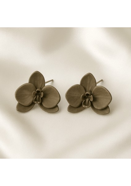 Orchidée Noire – El Yapımı Siyah Orkide Tasarım Küpe | Lu Atelier fırsatları