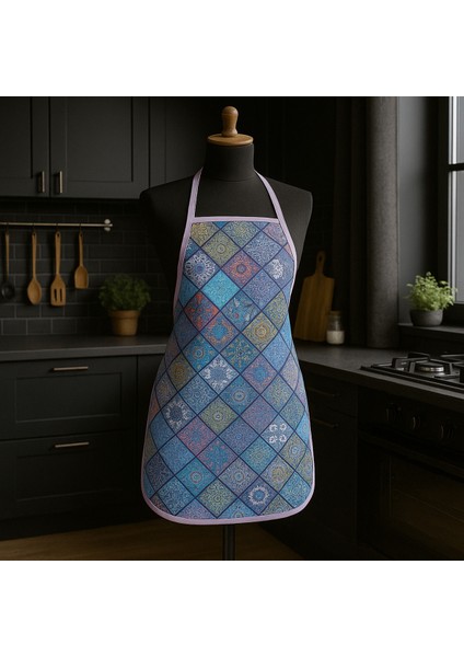 Dijital Baskılı Su Sıvı Geçirmez Leke Tutmaz Mutfak Önlüğü Patchwork fırsatları