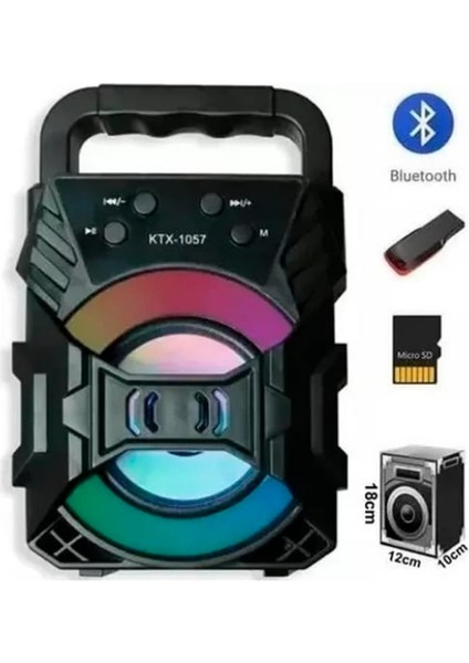 USB ve Bluetooth Girişli Mini Hoparlör – Kompakt Ses Topu