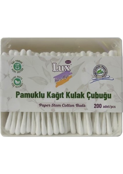 Lux Pamuklu Kulak Çubuğu, 3 Paket, Toplam 600 Adet modelleri