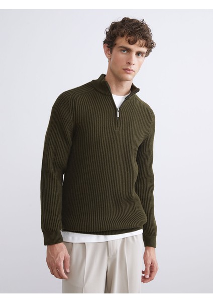 Yeni Sezon Dik Yaka Uzun Kollu Erkek Triko Kazak