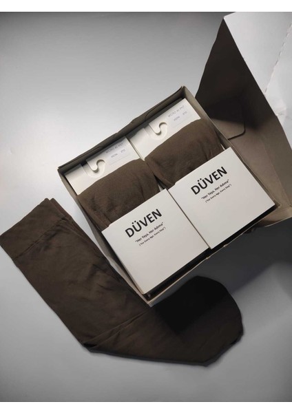 12 Çift Mat Dokulu 40 Den Orta Kalın Mus Vizon Dizaltı Pantolon Çorap