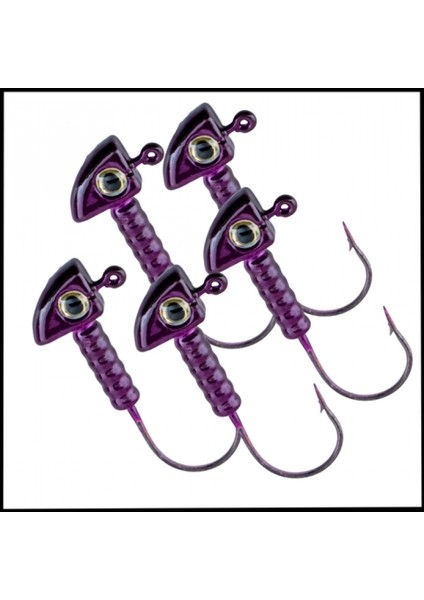 Uyguna-Yakala mor - 8 Gr zoka - Kurşunlu Olta Iğnesi -5 ADET-ALA.232