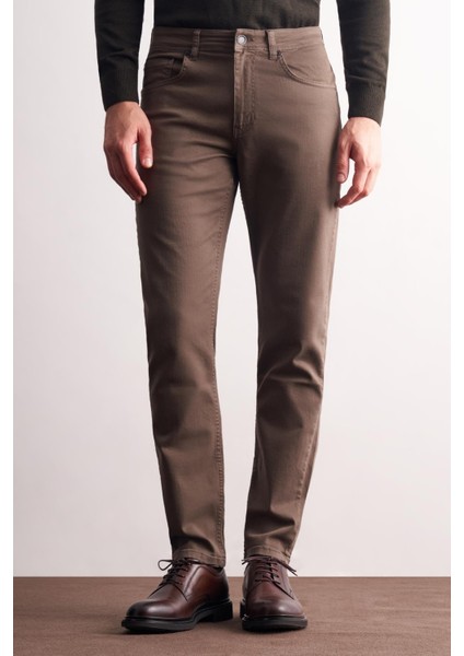 Kahverengi 5 Cep Casual Slim Fit Pamuklu 5 Cep Pantolon 1003255318