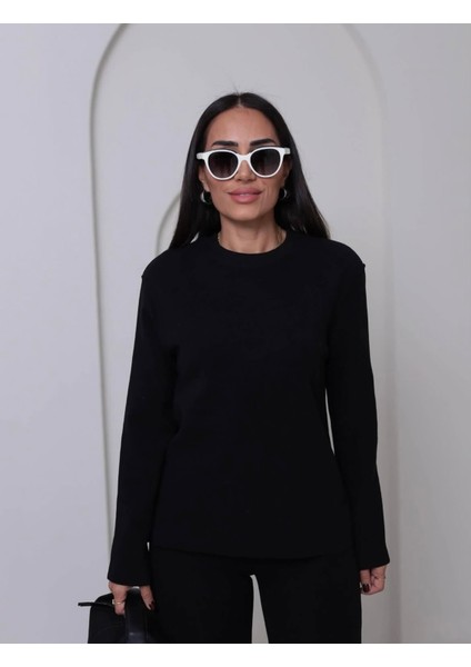 Kadın Selanik Örgü %100 Pamuk Alt Üst Takım Siyah fiyatları