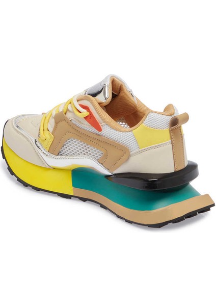 Bej Deri-Tekstil Kadın Sneaker - K24I1AY67333-A25