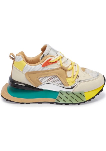 Bej Deri-Tekstil Kadın Sneaker - K24I1AY67333-A25