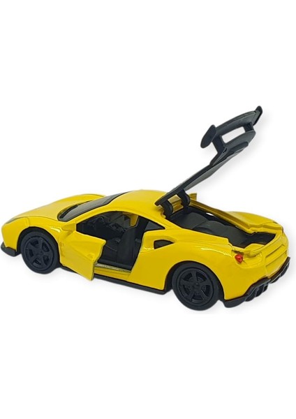 Çek Bırak Metal Küçük Arabalar 8 cm - 6411A-17 - Sarı fırsatları
