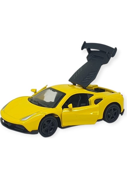 Çek Bırak Metal Küçük Arabalar 8 cm - 6411A-17 - Sarı indirimleri