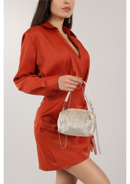 Mini Boy Taş Tasarımlı Kadın El ve Omuz Çantası fiyatları