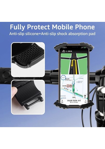 NR51 Motosiklet Bisiklet Telefon Tutucu Tek El Kullanım Otomatik Kilitleme fiyatları
