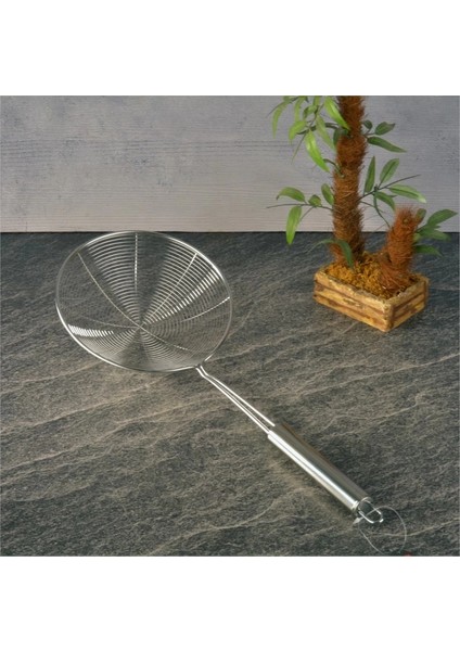 Heyf Çelik Yağ Kevgiri Paslanmaz Kızartma Kevgiri 18CM