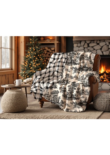 Winterfell Yün-Kadife Tv Battaniyesi 140X190 Ağaç