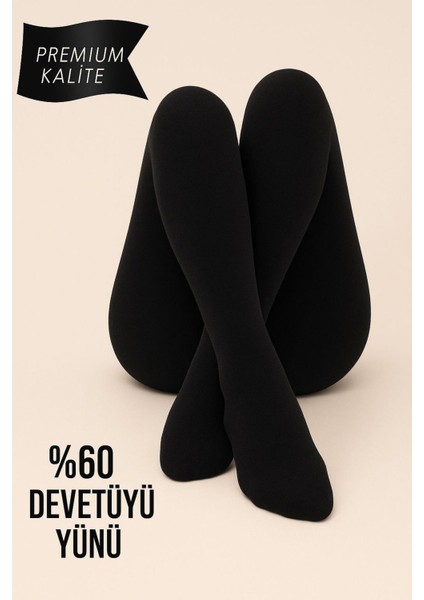 Kadın Siyah Içi Peluş Sıcak Tutan Kışlık Termal Külotlu Çorap - Thermal Pantyhose modelleri