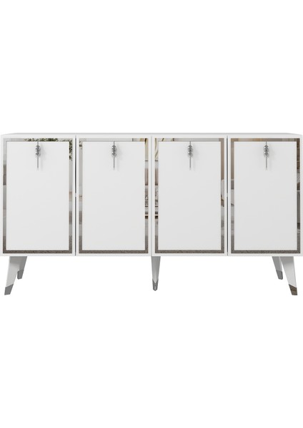 8219-32DD KB150 Konsol, Tv Ünitesi Beyaz-Gümüş fırsatları