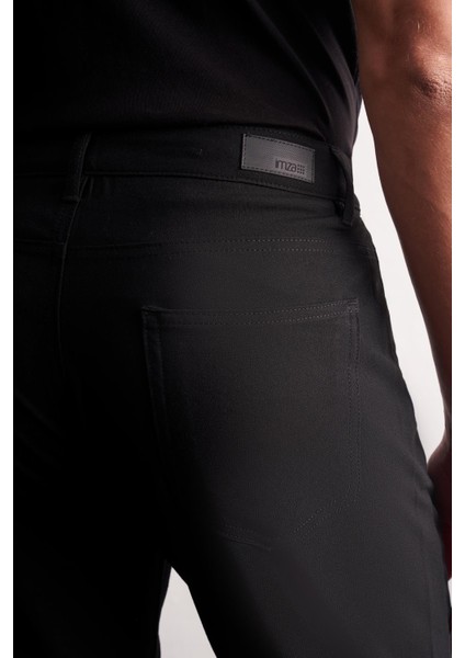 Siyah 5 Cep Düz Paça Esnek Slim Fit Casual Pantolon 1003255157 indirimleri