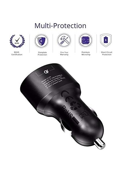 CC2TF Çift USB Çıkışlı Qualcomm Qc 3.0 Araç Şarj Cihazı modelleri