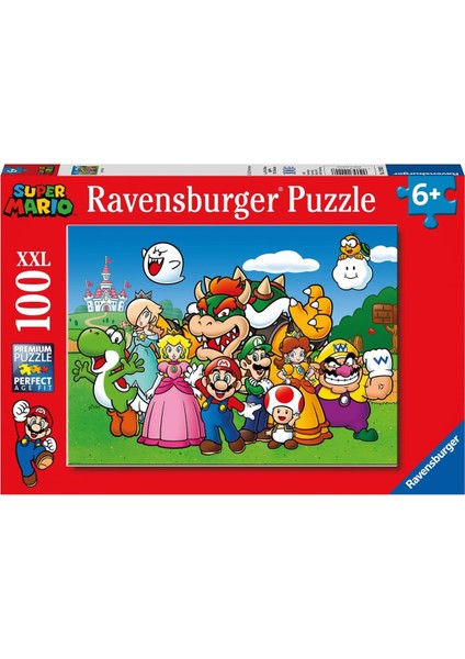 129928 100 Parçalı Puzzle Süper Mario, Çok Renkli