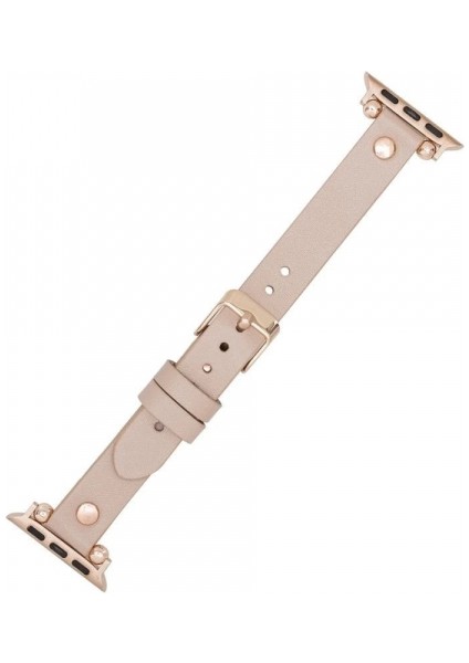 Apple Watch Uyumlu Deri Kordon 38-40-41MM Rg Nu1 Pembe modelleri