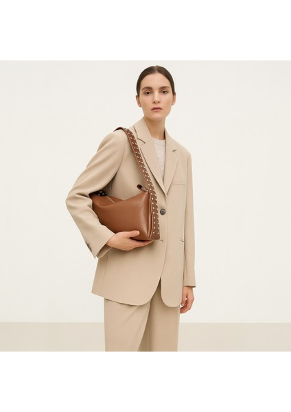 Zımba Detaylı Omuz Çantası Bianca