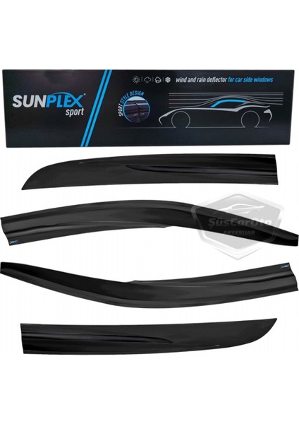 Sunplex Toyota Corolla 2018 Sonrası E210 Uyumlu Spor Cam Rüzgarlığı Seti Piano Black 4\'lü Parlak Siyah fiyatları