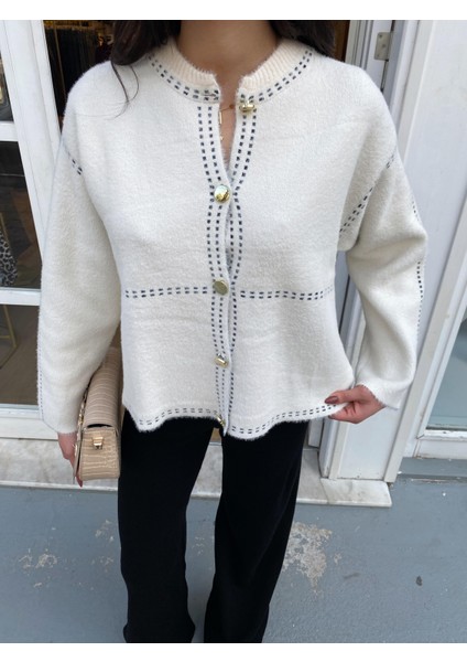 Şeritli Triko Hırka modelleri